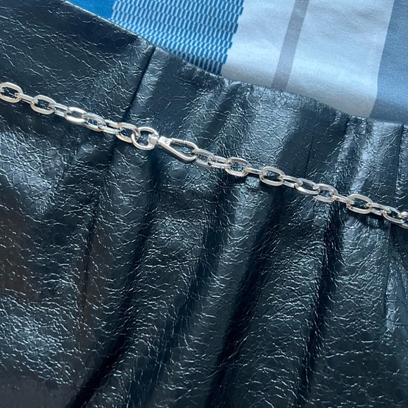 Manière de Voir Black Wrap Skirt w/ Silver Chain Belt | Size US 8, NWT - Picture 6 of 10